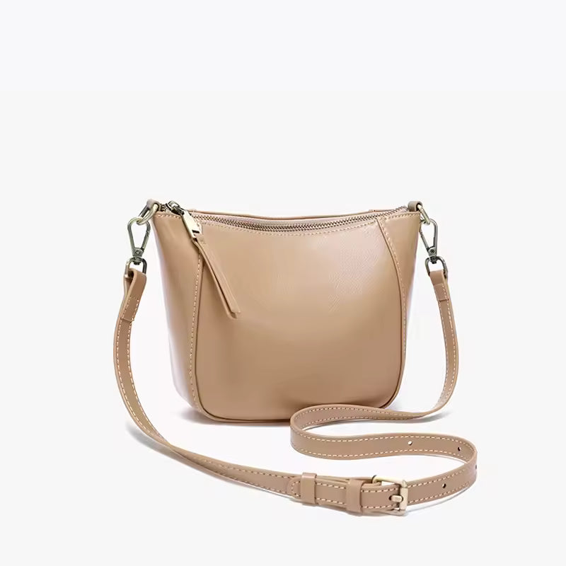 Shoulder Bags for Women Cowhide Genuine Leather Crossbody Bag Trendy Retro Square Phone Purse Ladies Designer Luxury Bags Female