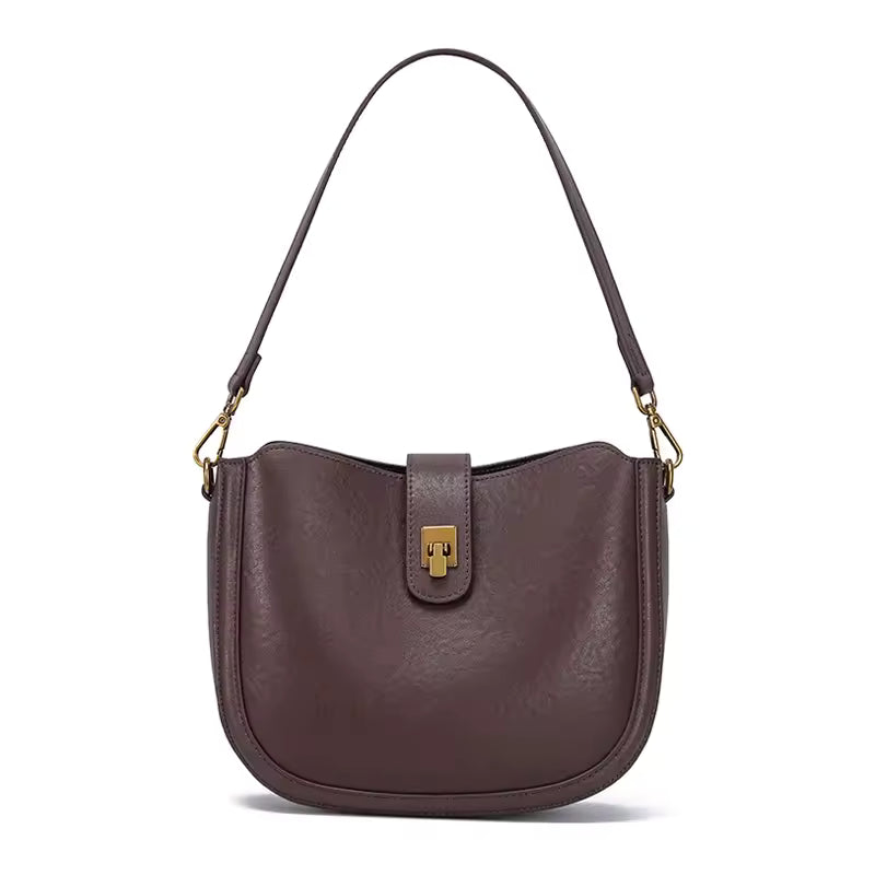 Velvety Natural Suede Crossbody - Luxury Soft Leather Hobo Handbag