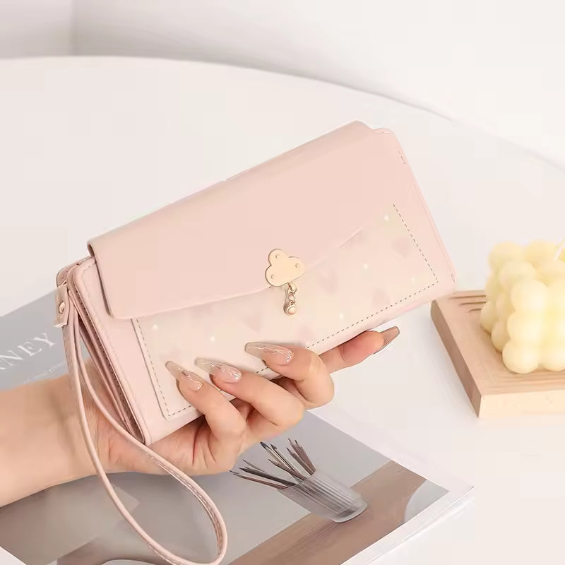 New Women's Long Wallet European and American Print Zipper Buckle Foldable 70% off Bag Multi-Card Slot Phone Integrated Clutch