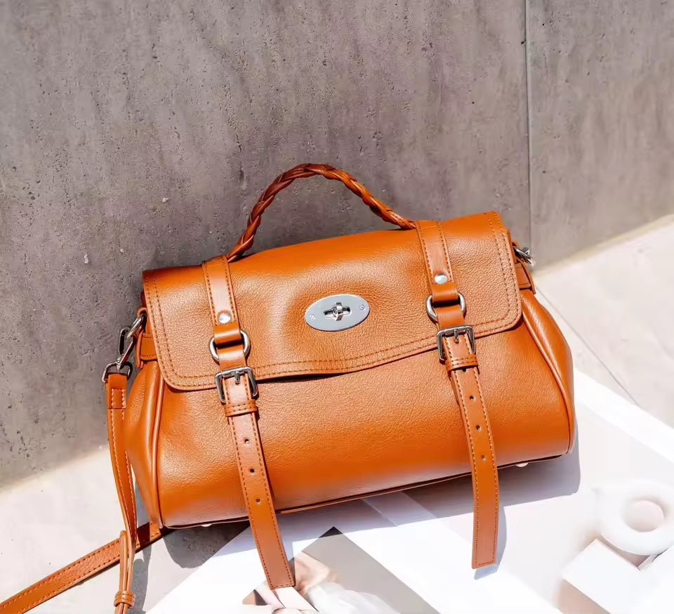 Handbag Woman 2025 Novelty Luxury Brand Genuine Cow Leather Hand Bag Ladies Large Capacity Crossbody Bag Vintage Handbag Sale