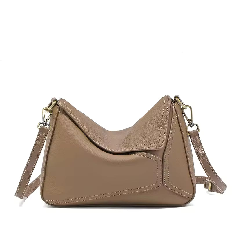 High-End Supple Leather Crossbody | Minimalist Soft Cowhide Handbag