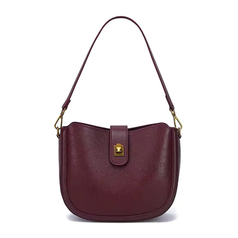 Velvety Natural Suede Crossbody - Luxury Soft Leather Hobo Handbag