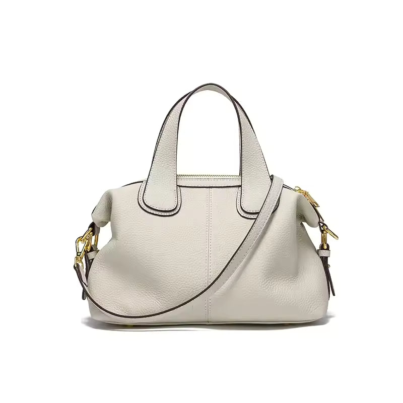 Classic Genuine Cowhide Leather Shoulder Bag Soft Cow Leather Hand Bags For Women Large Capacity Protable Tote Bag Accessories