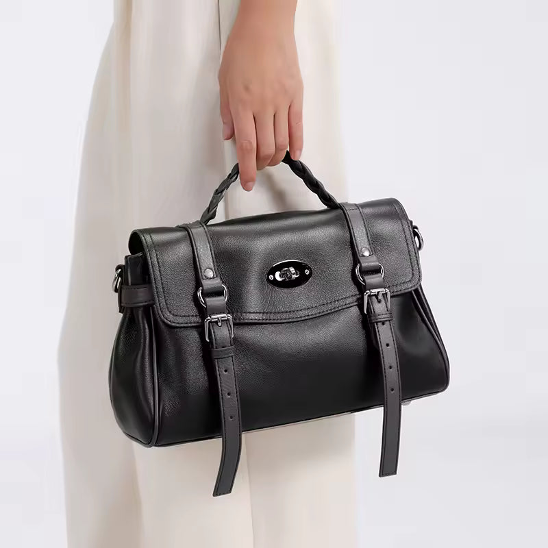 Handbag Woman 2025 Novelty Luxury Brand Genuine Cow Leather Hand Bag Ladies Large Capacity Crossbody Bag Vintage Handbag Sale