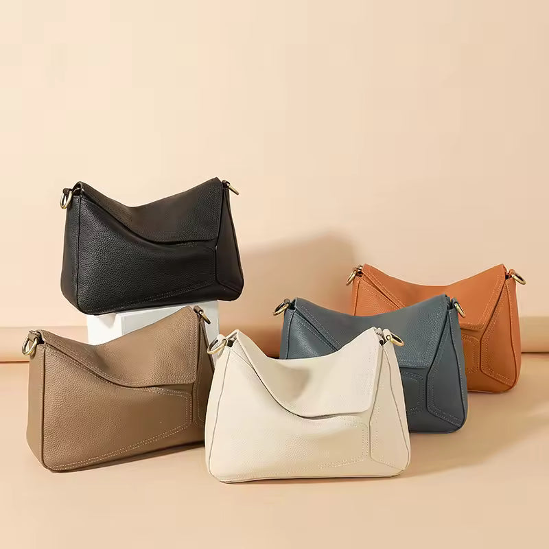 High-End Supple Leather Crossbody | Minimalist Soft Cowhide Handbag