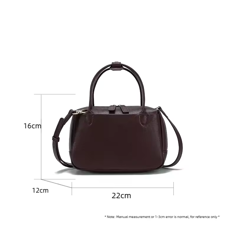 Retro Real 100% Cowhide Soft Skin Leather Women Handbag Versatile Ladies Elegant Solid Color Luxury Designer Crossbody Brand Bag