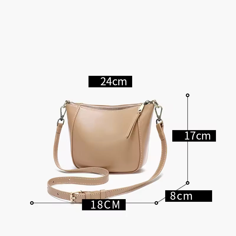 Shoulder Bags for Women Cowhide Genuine Leather Crossbody Bag Trendy Retro Square Phone Purse Ladies Designer Luxury Bags Female