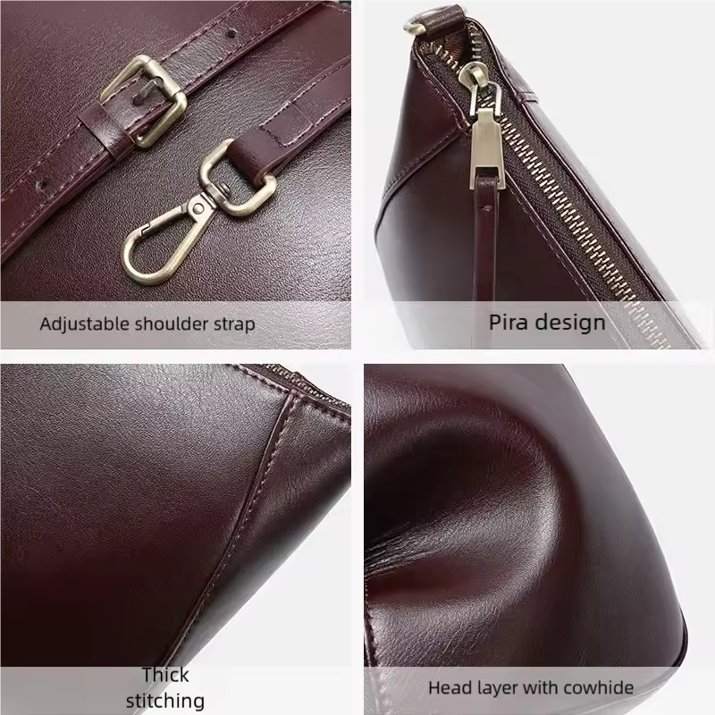 Shoulder Bags for Women Cowhide Genuine Leather Crossbody Bag Trendy Retro Square Phone Purse Ladies Designer Luxury Bags Female