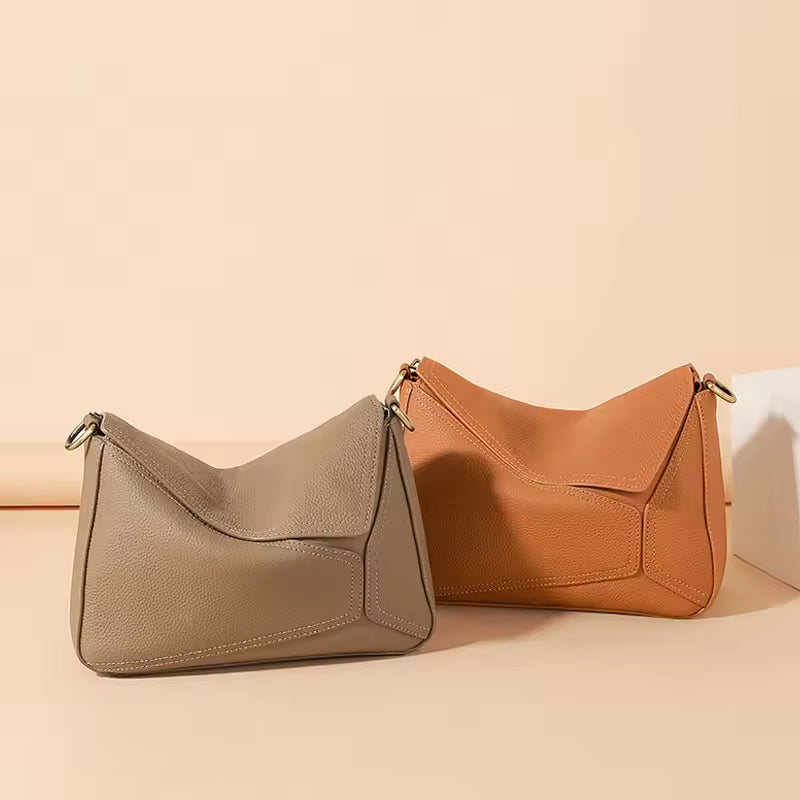 High-End Supple Leather Crossbody | Minimalist Soft Cowhide Handbag