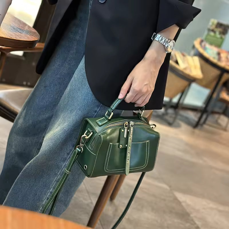 New Handbag Women's Leather Genuine Leather Handbag Purse Retro Genuine Leather Crossbody Bags Women's Bags Sale High Quality