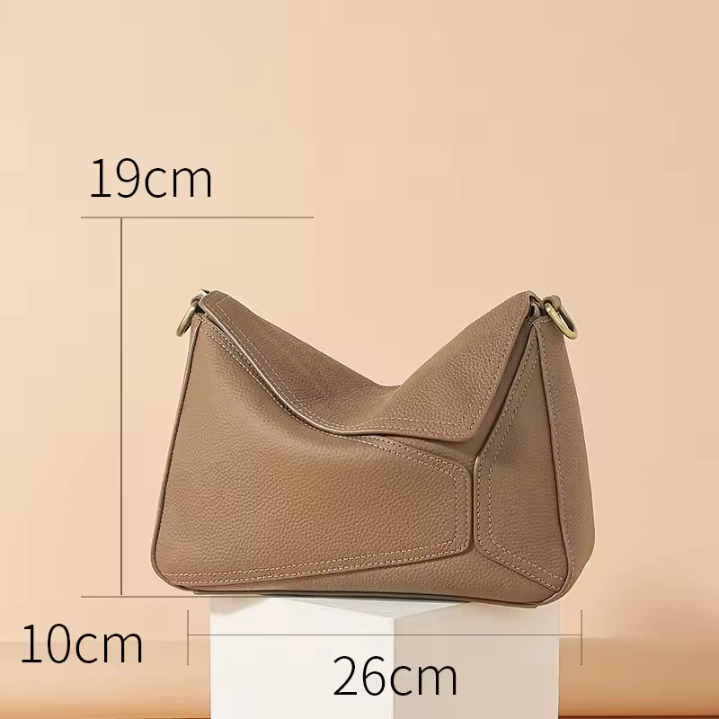 High-End Supple Leather Crossbody | Minimalist Soft Cowhide Handbag