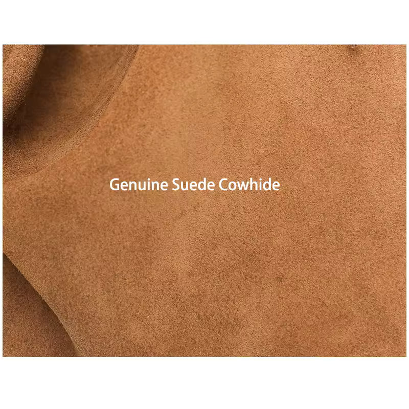Rugged Vintage Suede Shoulder Bag - Wearable Soft Leather Tote for Daily Commute