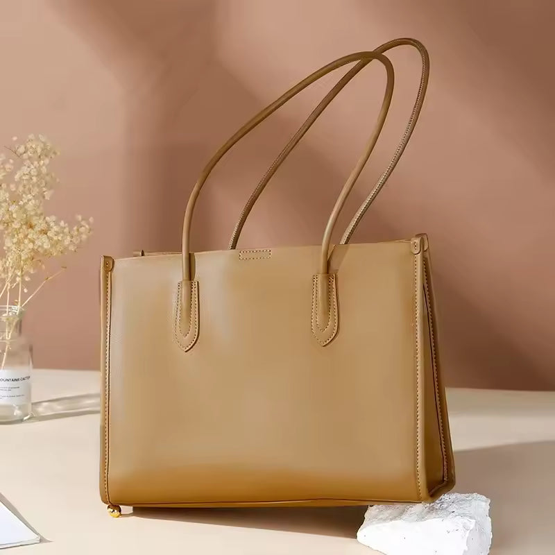 High Quality Pure Cowhide Leather Large Capacity Shoulder Bag Water Proof Shoulder Bag Ladies Bag Accessories