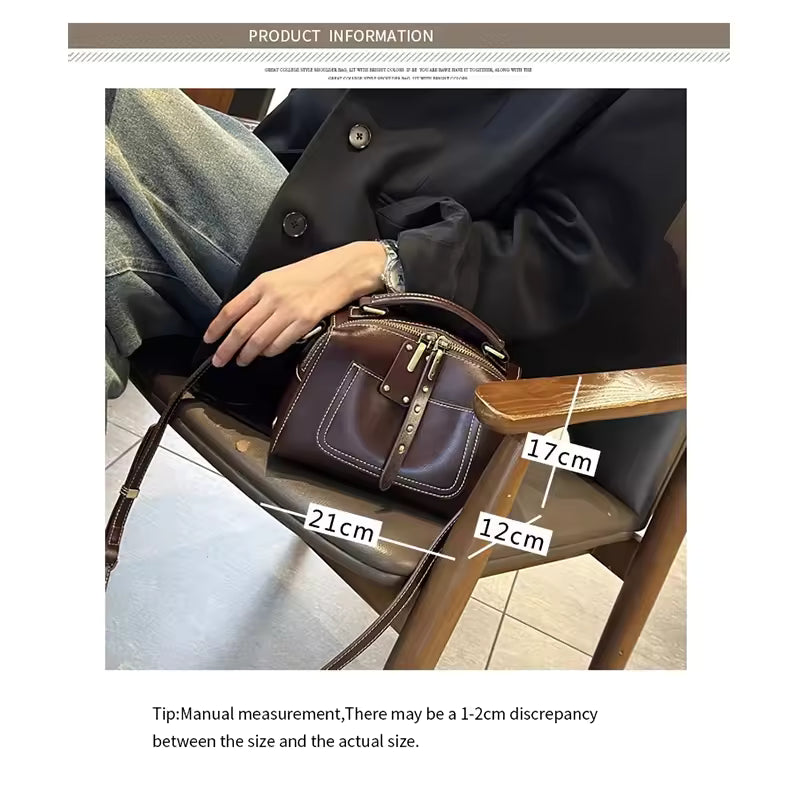 New Handbag Women's Leather Genuine Leather Handbag Purse Retro Genuine Leather Crossbody Bags Women's Bags Sale High Quality