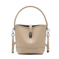 Genuine Cowhide Leather Women's Bucket Handbag For Ladies Soft Large Capacity Shoulder & Crossbody Bag Luxury Brand Messenger
