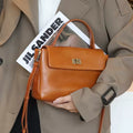 Chic Cowhide Leather Handheld Bag | Versatile Luxury Shoulder & Crossbody Tote