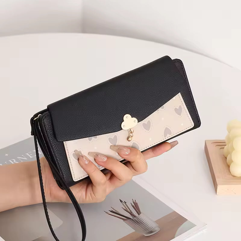 New Women's Long Wallet European and American Print Zipper Buckle Foldable 70% off Bag Multi-Card Slot Phone Integrated Clutch