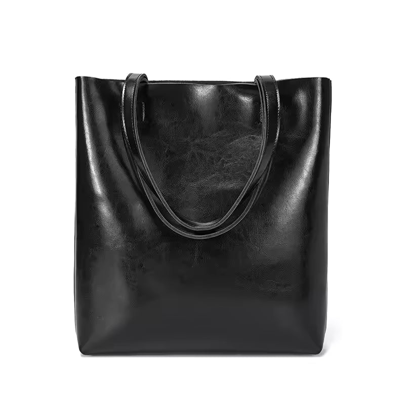 The Urban Commuter Crossbody | Wide Strap Genuine Leather Bucket Bag