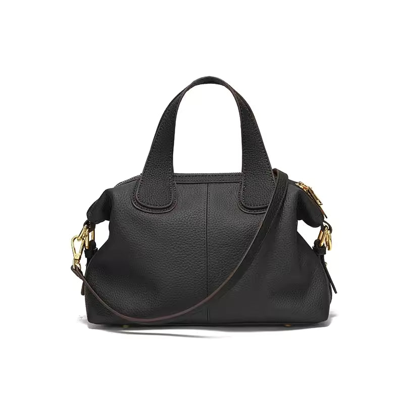Classic Genuine Cowhide Leather Shoulder Bag Soft Cow Leather Hand Bags For Women Large Capacity Protable Tote Bag Accessories
