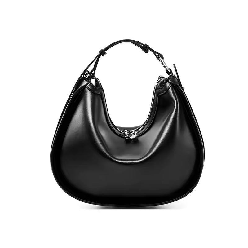 Pure Split Cowhide Leather Women's Hobos Underarm Bag For Ladies Soft Shoulder Crossbody Bag Luxury Female Designer Wholesale