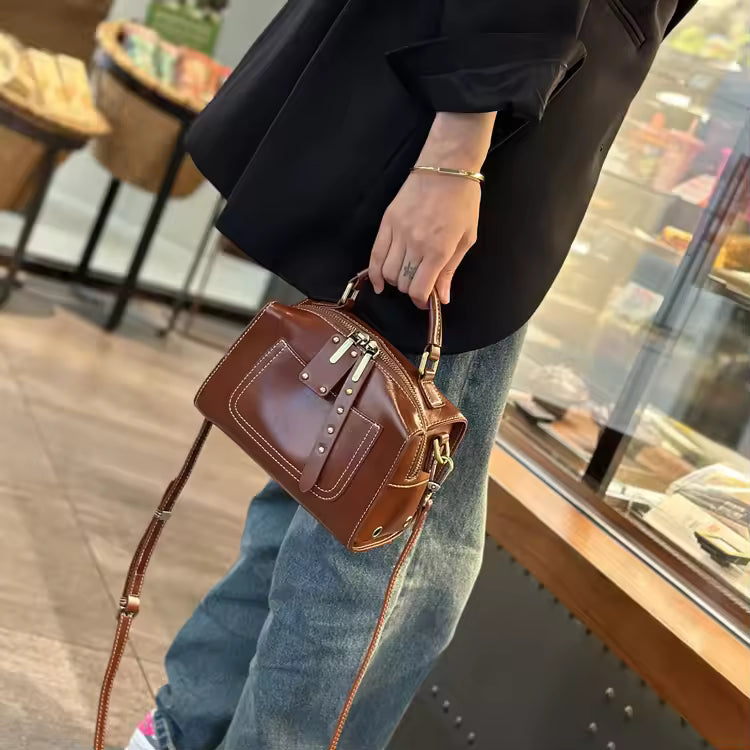 New Handbag Women's Leather Genuine Leather Handbag Purse Retro Genuine Leather Crossbody Bags Women's Bags Sale High Quality