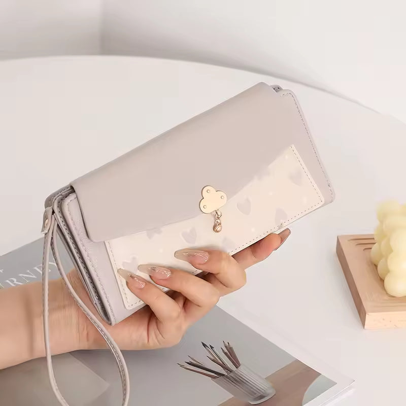 New Women's Long Wallet European and American Print Zipper Buckle Foldable 70% off Bag Multi-Card Slot Phone Integrated Clutch