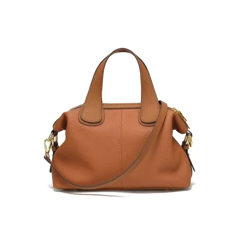 Classic Genuine Cowhide Leather Shoulder Bag Soft Cow Leather Hand Bags For Women Large Capacity Protable Tote Bag Accessories