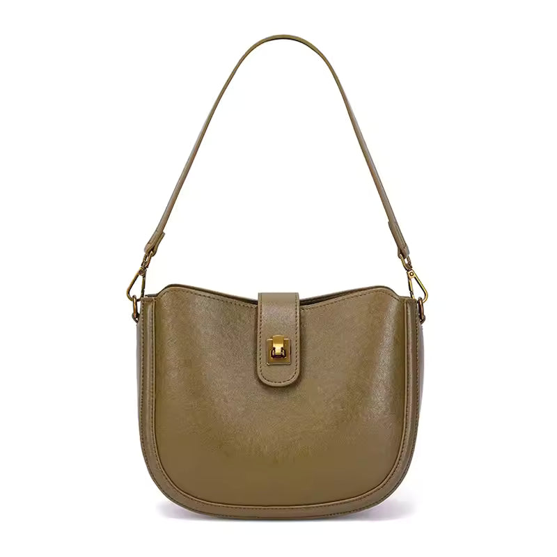 Velvety Natural Suede Crossbody - Luxury Soft Leather Hobo Handbag