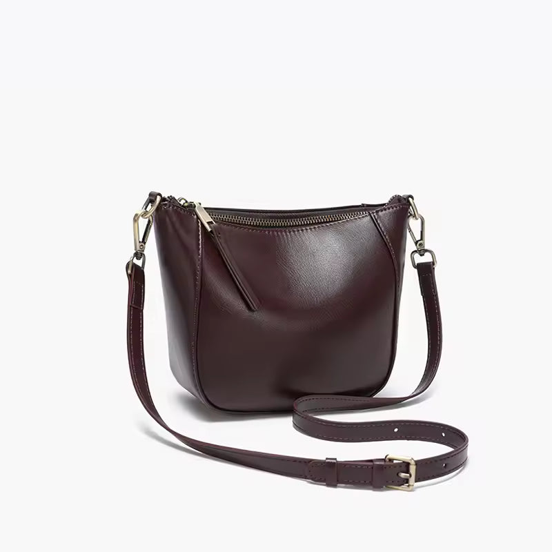 Shoulder Bags for Women Cowhide Genuine Leather Crossbody Bag Trendy Retro Square Phone Purse Ladies Designer Luxury Bags Female